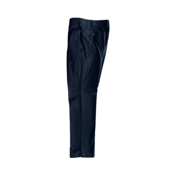 Land’s End NAVY BLUE men’s chinos dress pants, size 33 Slim. 100% cotton EUC - Picture 4 of 8